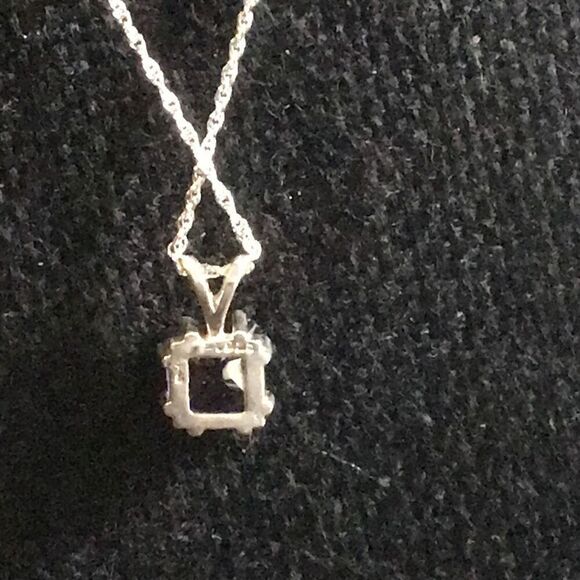 Necklace, Purple Amethyst Pendant, 18”, NEW, Handmade, Sterling Silver - Picture 2 of 3